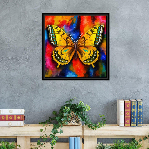 Colorful Butterfly Floating Canvas Wall Painting Frame - Decor Mantra 