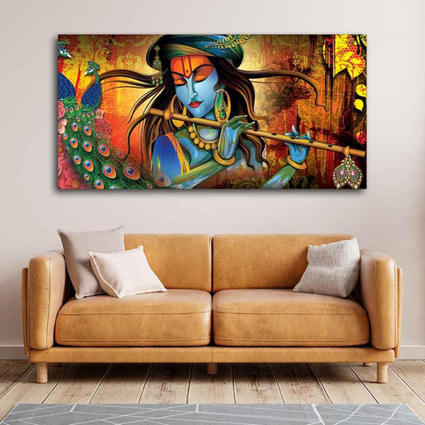 Classic Lord Krishna Premium Wall Painting - Decor Mantra 