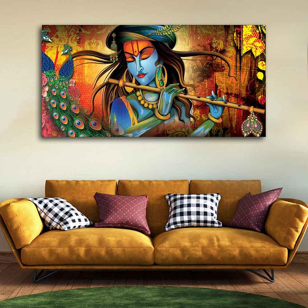 Classic Lord Krishna Premium Wall Painting - Decor Mantra 