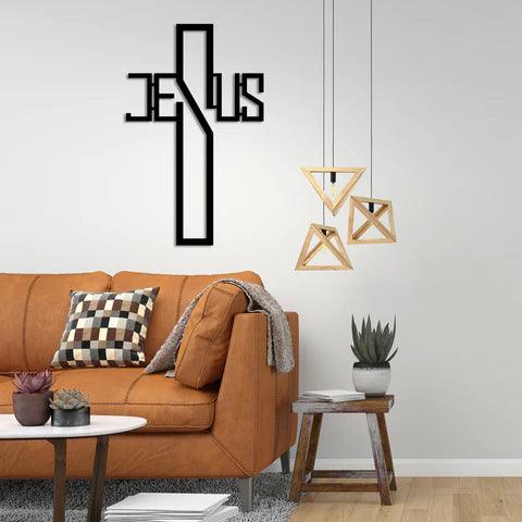 Jesus Cross Metal Wall Art - Decor Mantra 