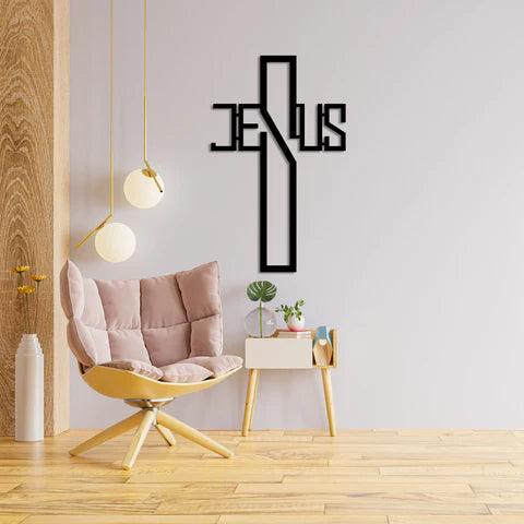 Jesus Cross Metal Wall Art - Decor Mantra 