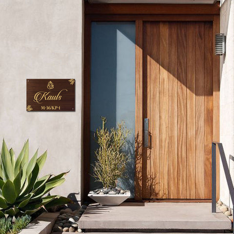 Acrylic Door Nameplate - Customizable for Homes, Offices, or Clinics