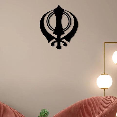 Khanda (Sikh Symbol) Metal Wall Art - Decor Mantra 