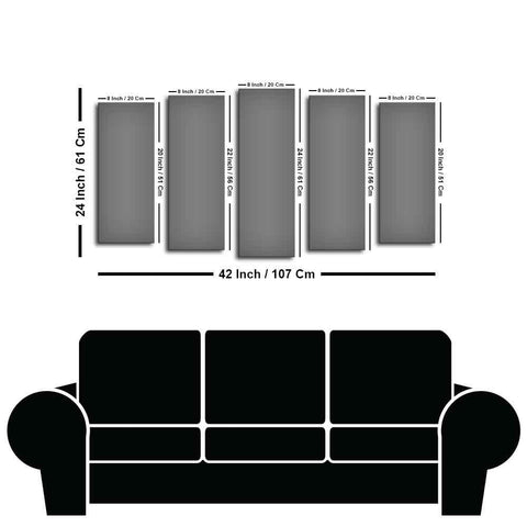 Beautiful Sunflower Garden Canvas Wall Painting of Five Pieces - Decor Mantra 