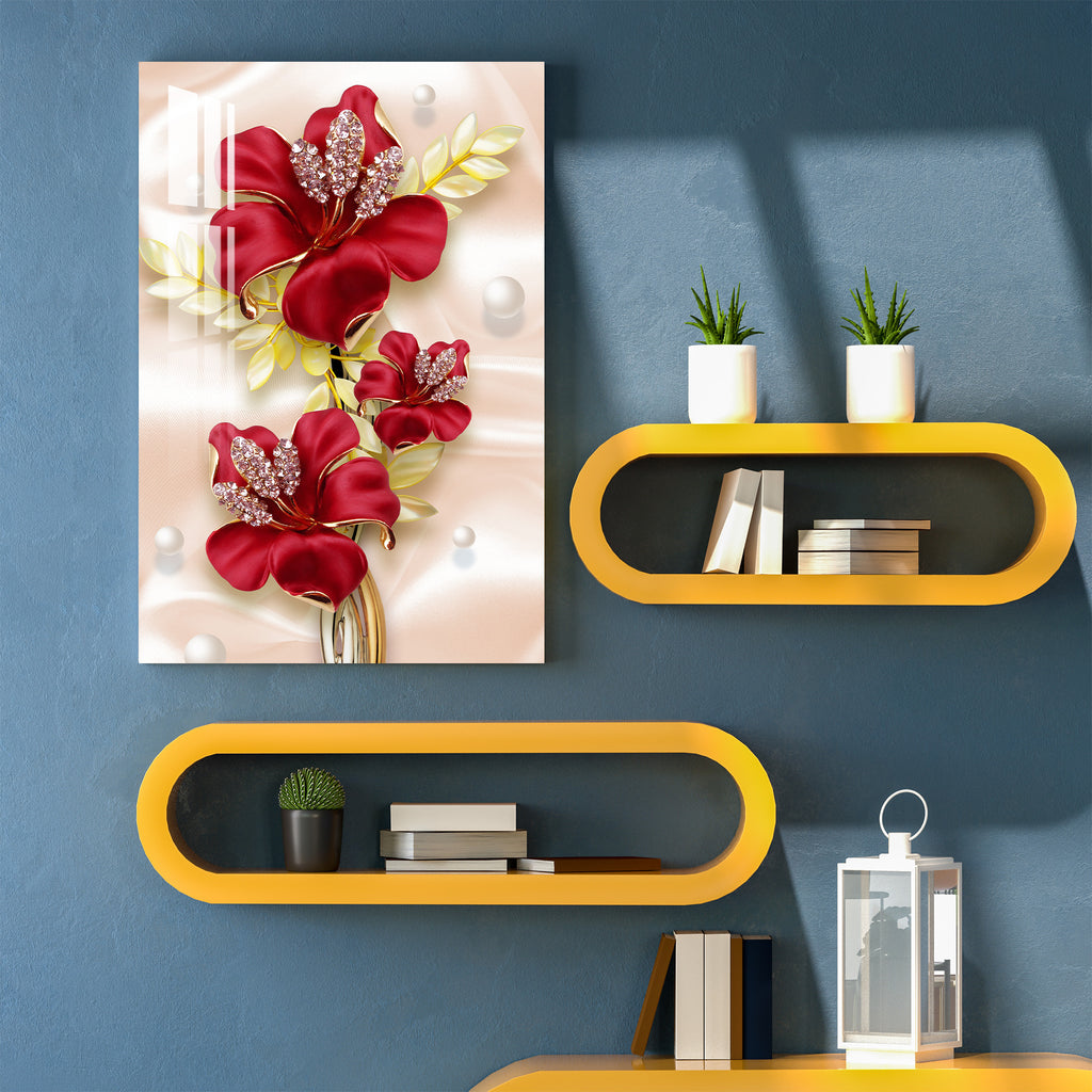 Floral Ganpati Acrylic Wall Art