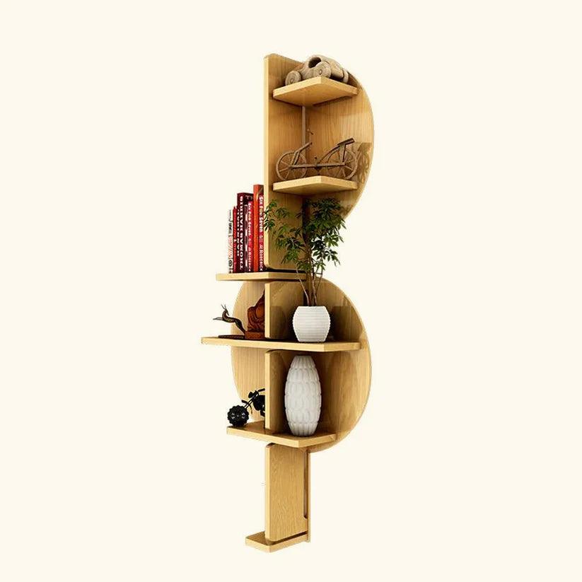 Music Note Backlit Designer Wooden Wall Shelf / Book Shelf / Night Light, Light Oak Finish - Decor Mantra 