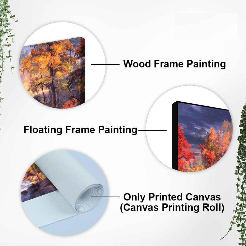 Autumn Season Nature's Scenery Wall Painting - Decor Mantra 