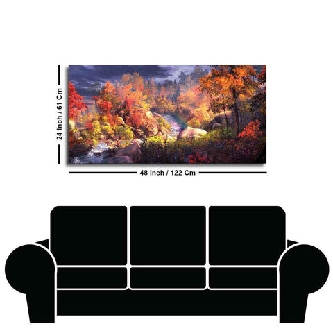 Autumn Season Nature's Scenery Wall Painting - Decor Mantra 