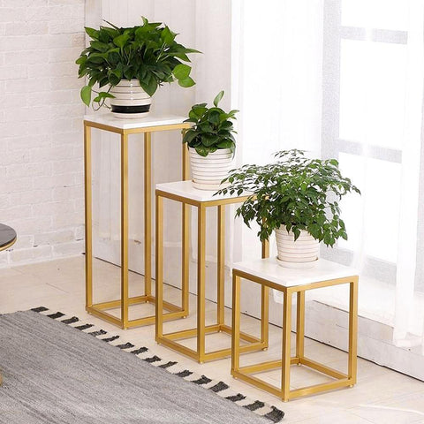 Minimalist Design Golden Table Set of 3 - Decor Mantra 