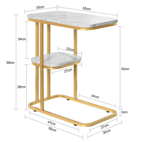 Golden Finish Designer Side Table adorned with Unique Pattern - Decor Mantra 