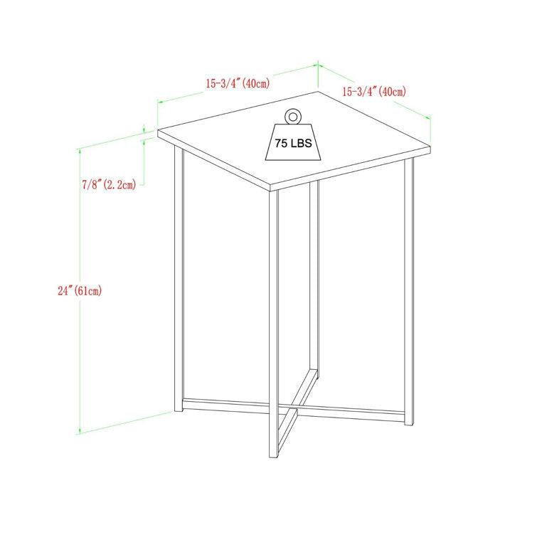 White Marble C-Shaped Side Table - Decor Mantra 
