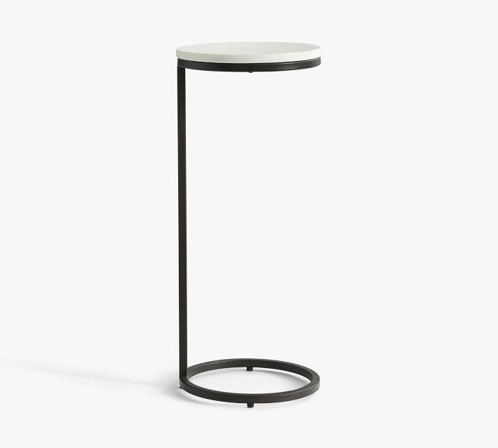 Elegant Round Marble C-Table - Decor Mantra 
