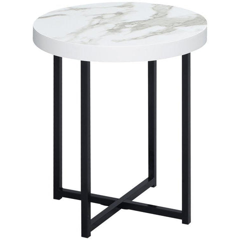Sleek Marble and Metal Side - Decor Mantra 