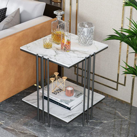 Almand Side Table with Elegant Storage - Decor Mantra 