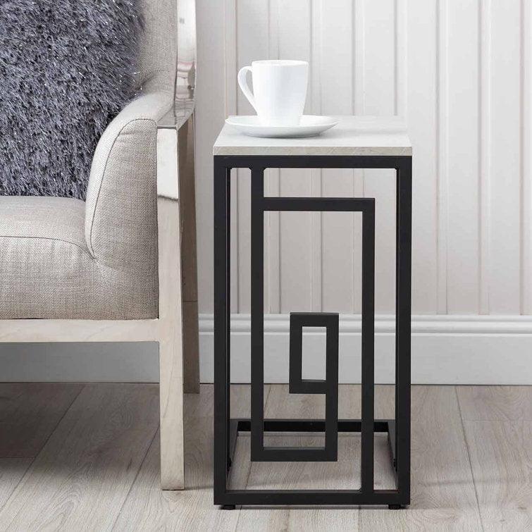 Sleek C-Shaped End Table for Sofa - Decor Mantra 