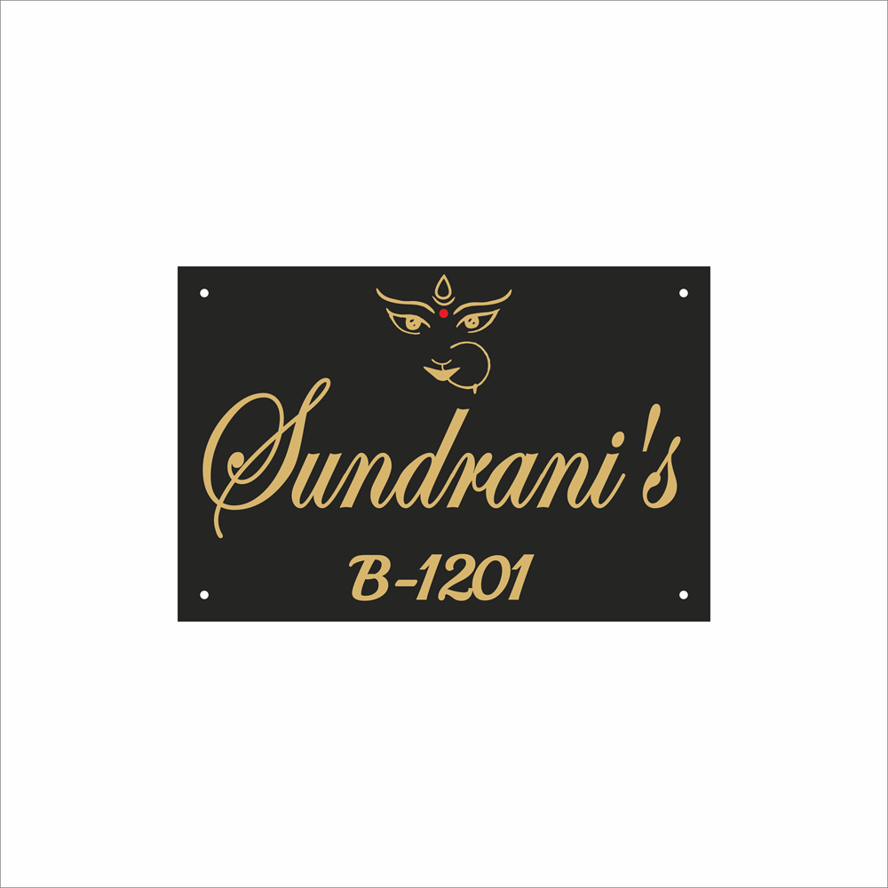 Personalized Transparent Acrylic Name Plate - Lightweight & Stylish