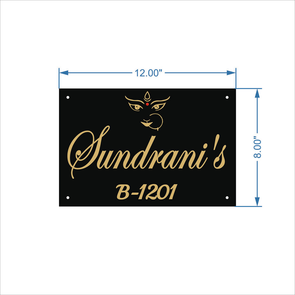 Personalized Transparent Acrylic Name Plate - Lightweight & Stylish