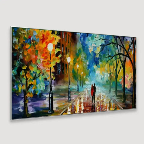 Panoramic Canvas Painting of Forest Landscape