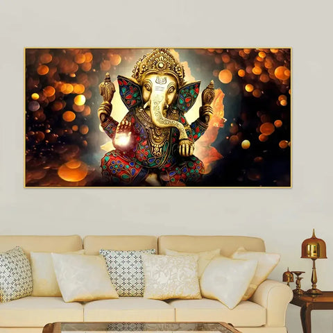 Shri Ganesh Divine Canvas Painting