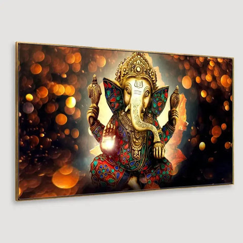 Shri Ganesh Divine Canvas Painting