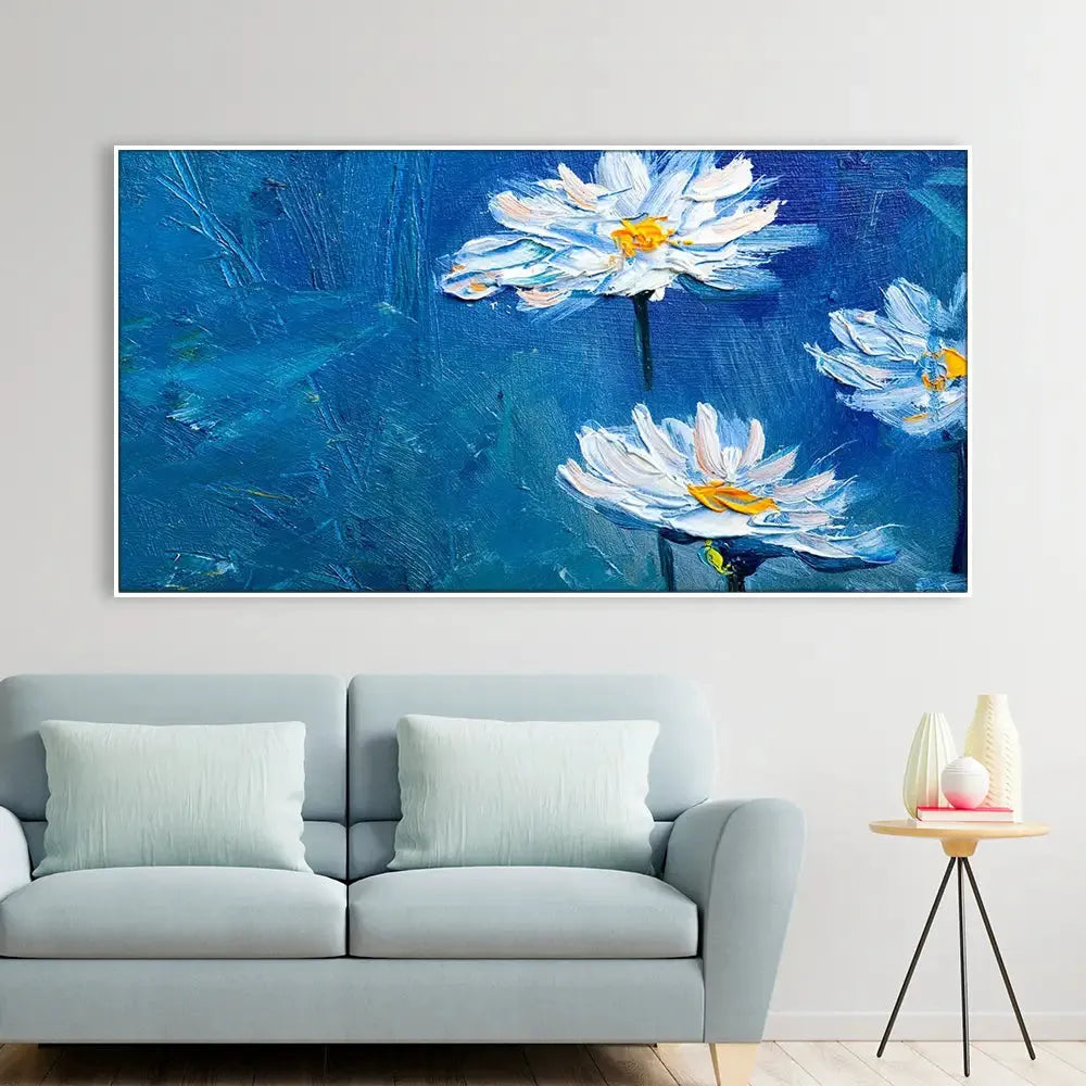 Modern Design Canvas Painting of Beautiful Flowers