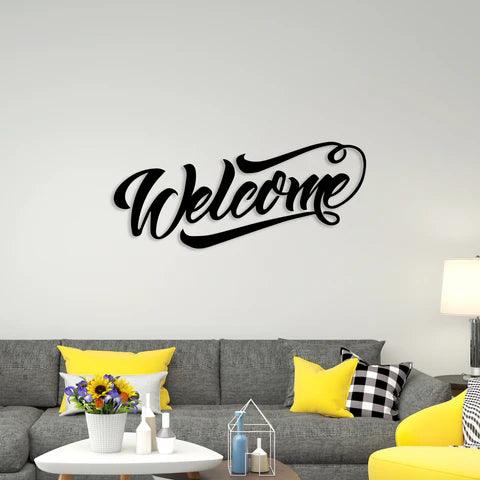 Welcome Metal Wall Art - Decor Mantra 