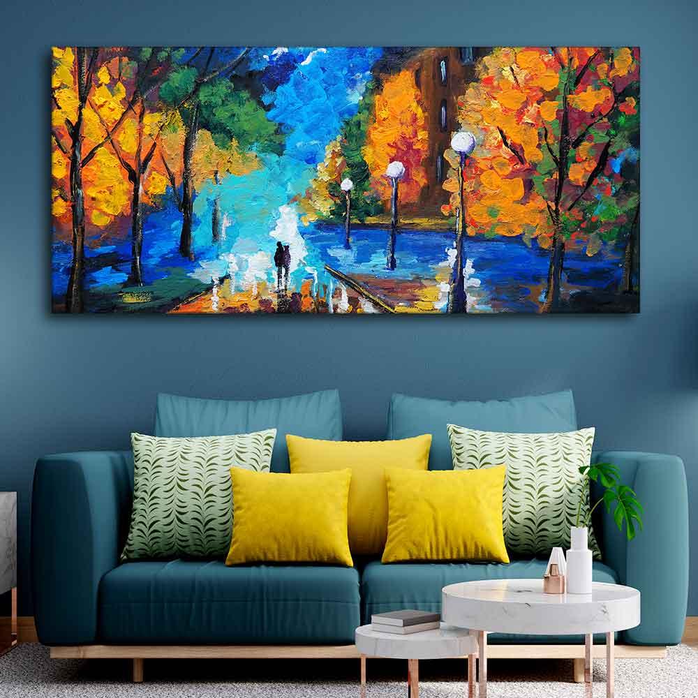 Couple Dating Tonight Premium Wall Painting - Decor Mantra 