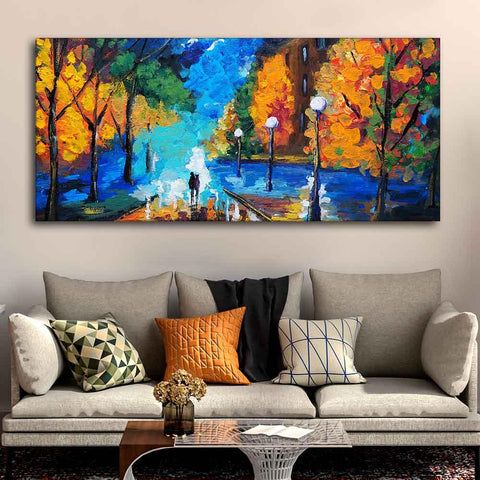 Couple Dating Tonight Premium Wall Painting - Decor Mantra 