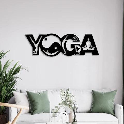 YOGA Word Metal Wall Art - Decor Mantra 