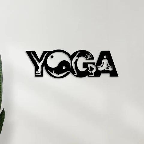 YOGA Word Metal Wall Art - Decor Mantra 