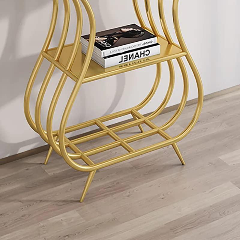 Black Narrow With Shelf Marble Top Console Table - Decor Mantra 
