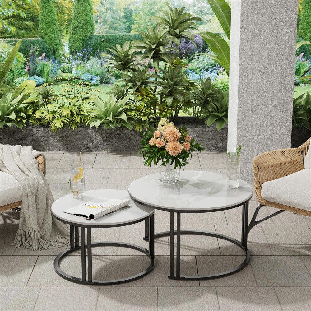 Duo Black Nesting Tables Set Of 2 - Decor Mantra 