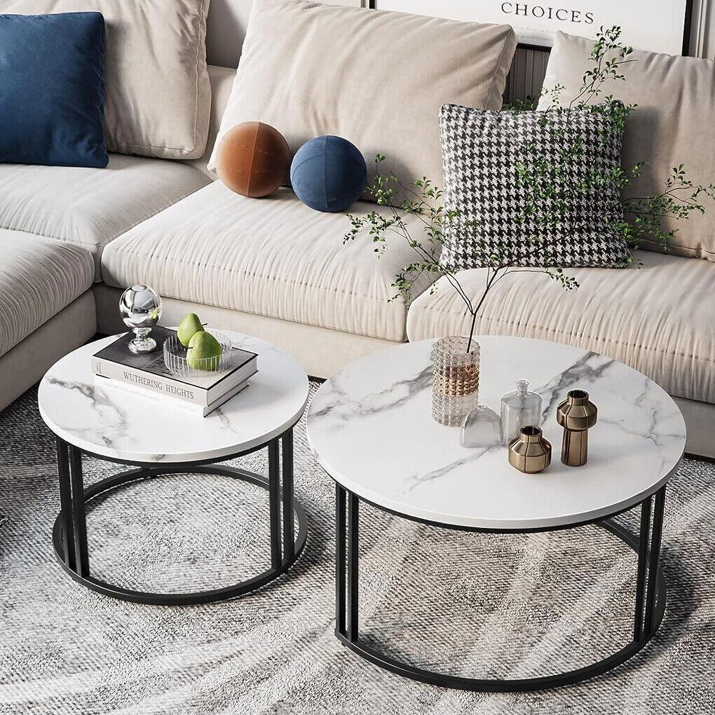 Duo Black Nesting Tables Set Of 2 - Decor Mantra 