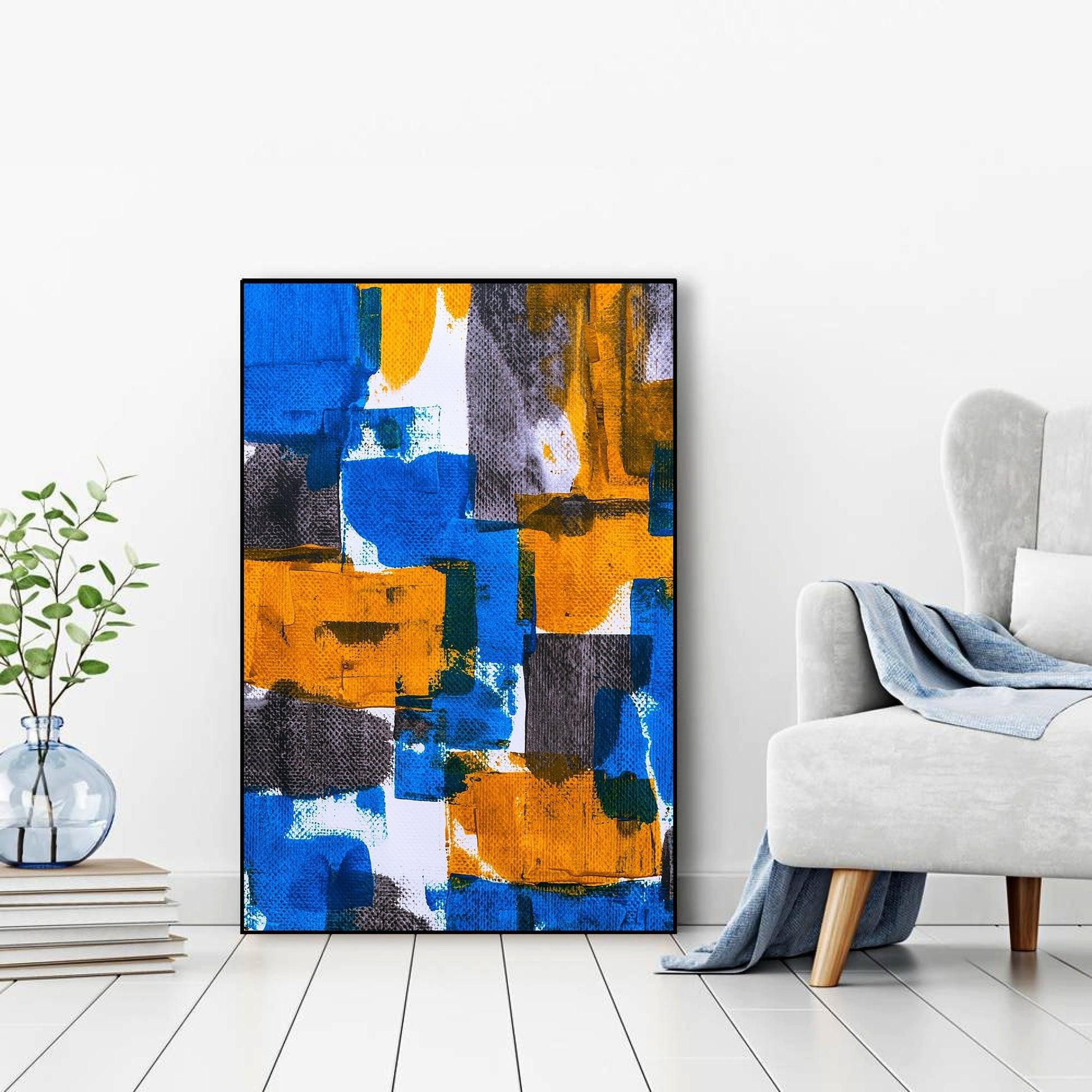 Abstract Art Floating Canvas Wall Painting - Decor Mantra 