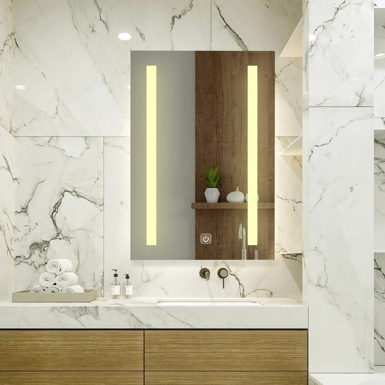 Modern Design LED Rectangular Bathroom Mirror - Decor Mantra 
