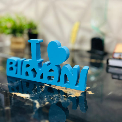 I Love Biryani Aesthetic Table Decor AdPrints